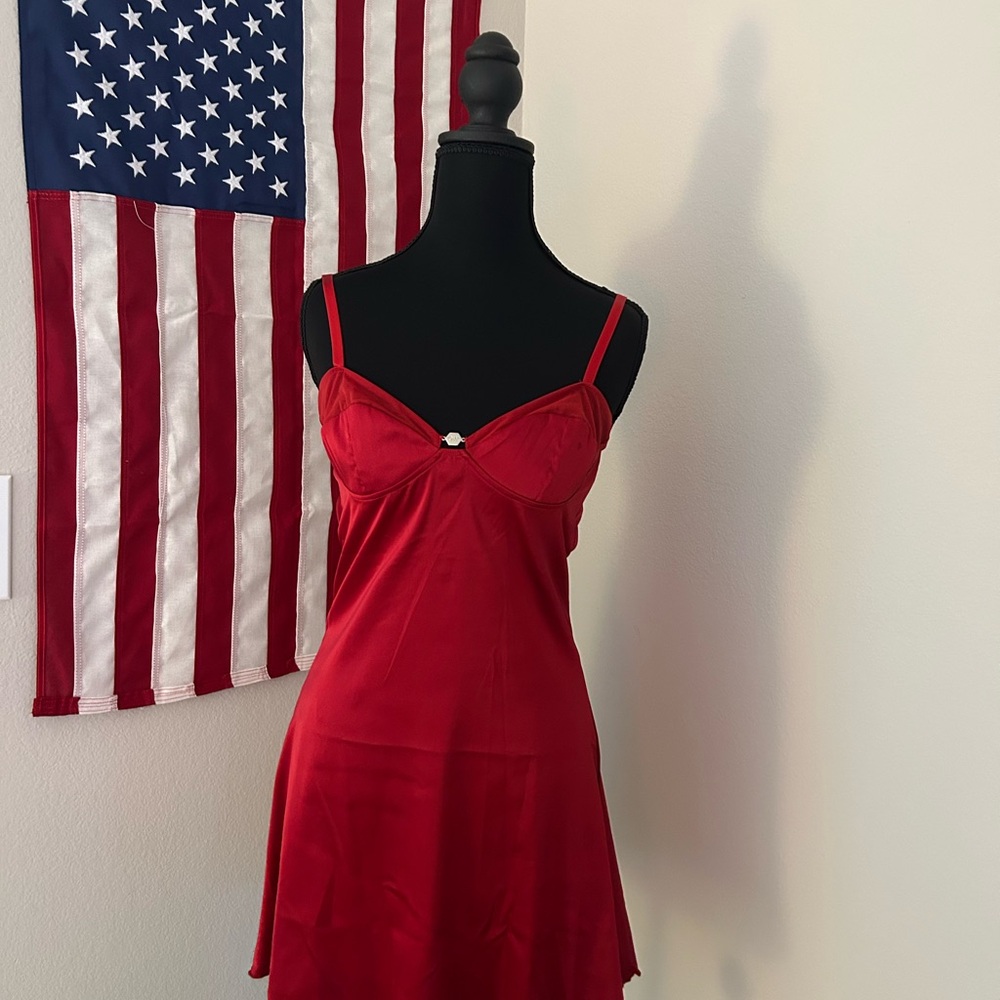 OW Collection Red Slip Dress